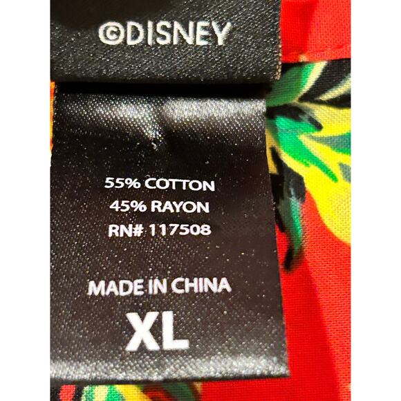 Disney Mickey Tropical Men’s Short Sleeve Shirt Size XL Excellent Condition - Picture 8 of 8